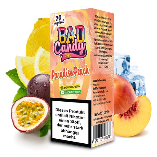 Bad Candy Salt Paradise Peach 10ml 20mg/ml