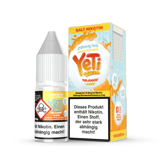 Yeti Salt Orange Lemon Liquid 20mg/ml