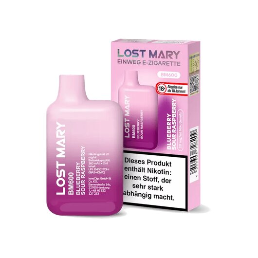 Lost Mary BM600 by Elfbar Blueberry Sour Raspberry  20mg/ml