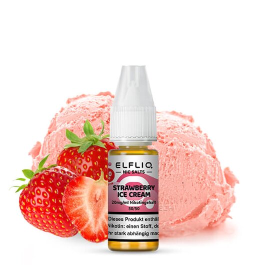 Elfliq by Elfbar Strawberry Ice Cream Nicsalt Liquid