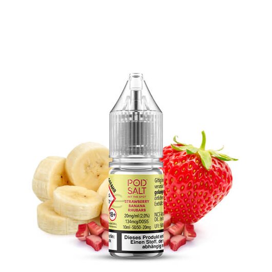 POD SALT XTRA Strawberry Banana Rhubarb 10ml 20mg/ml