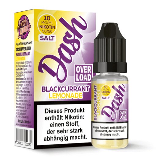 Dash Overload Blackcurrant Lemonade Salt Liquid 20mg/ml