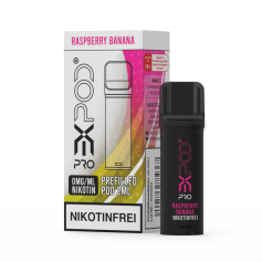 EXVAPE Expod Prefilled Pro Basic Series Raspberry Banana 0mg/ml
