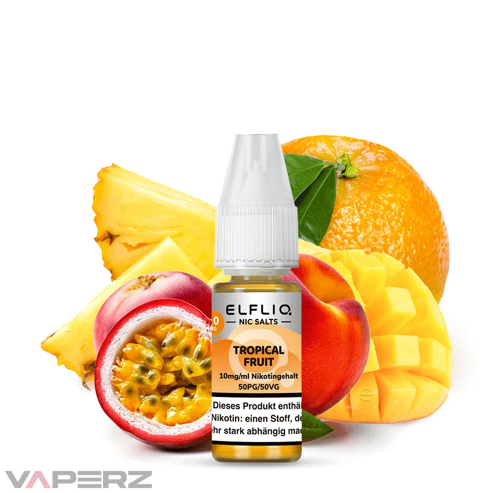 Elfliq by ELFBAR Tropical Fruit Nicsalt Liquid 10ml