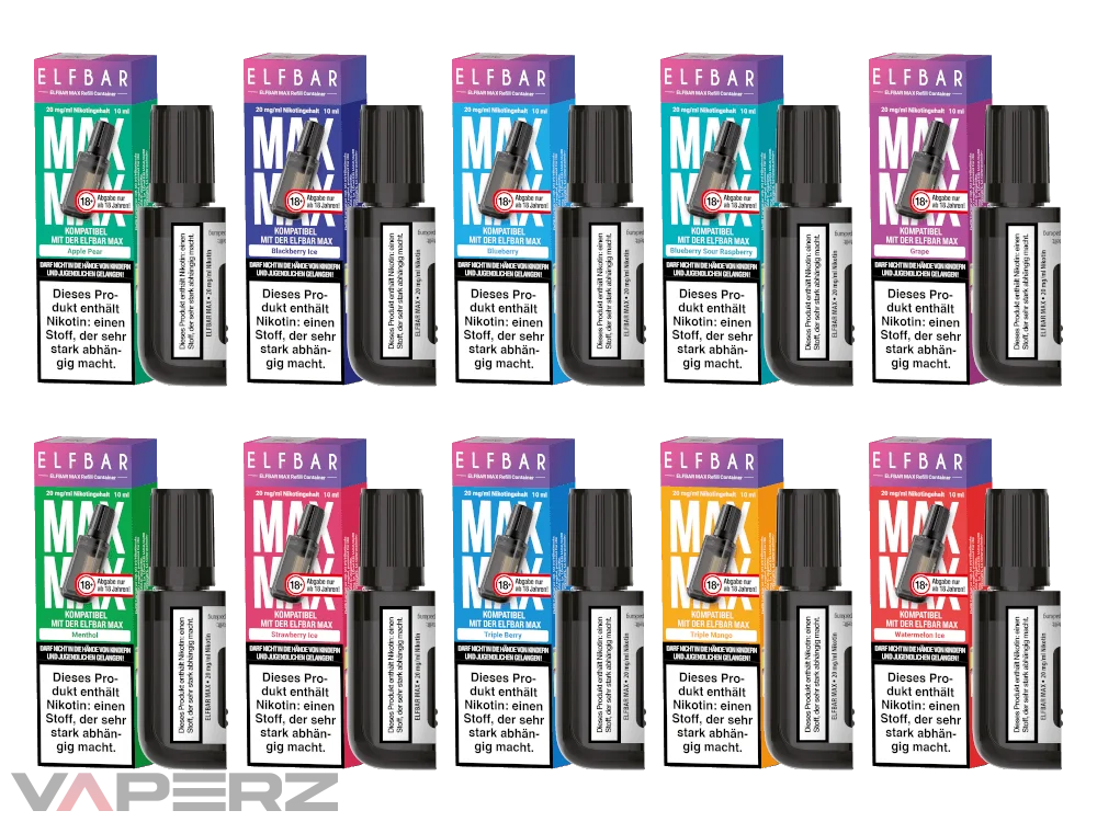 ELFBAR MAX Pod alle Sorten 10ml